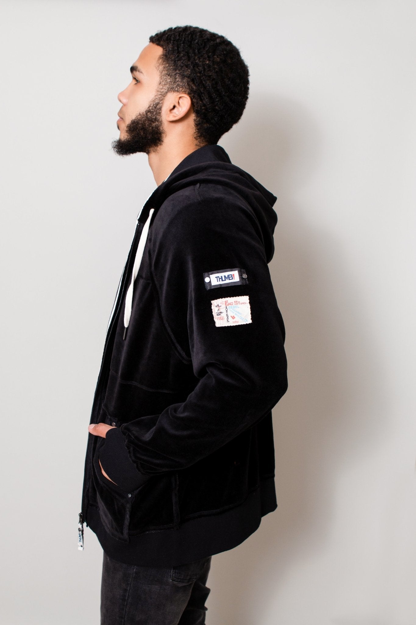THE MASON VELOUR MENS HOODIE - Thumb United